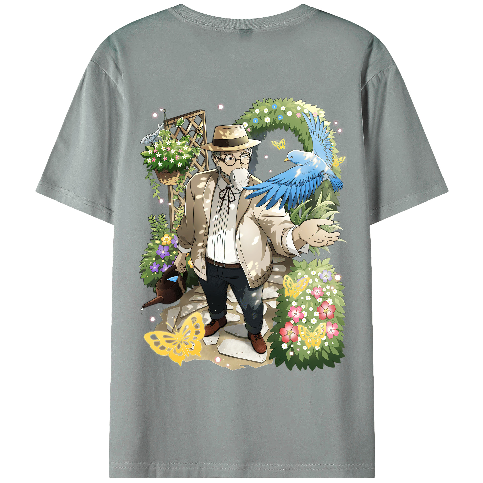 （画像用） 文豪ストレイドッグス Bungo Stray Dogs 綿100％ メンズ半袖Tシャツ（バックプリント） 通気性